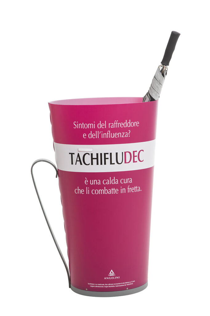 Angelini, espositore TachifluDec in Polipropilene